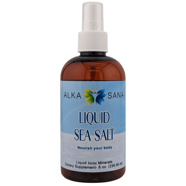 Alka Sana Liquid Sea Salt 8oz Liquid Ionic Minerals Mineral Salts