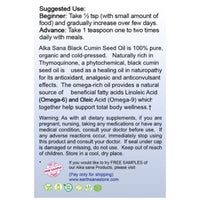 Load image into Gallery viewer, Alka Sana Black Cumin Seed Oil - 2 oz - Suggested Use
