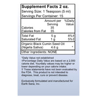 Load image into Gallery viewer, Alka Sana Black Cumin Seed Oil - 2 oz - Supplement Facts
