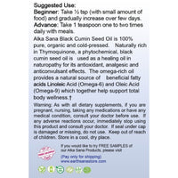 Load image into Gallery viewer, Alka Sana Black Cumin Seed Oil - 4 oz - Suggested Use

