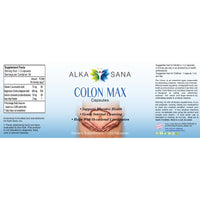 Load image into Gallery viewer, Alka Sana Colon Max Capsules - 120 Count - Full Label

