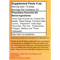 Load image into Gallery viewer, Alka Sana Immuno Max Oil - 2 oz - Supplement Facts
