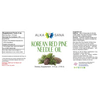 Load image into Gallery viewer, Alka Sana Korean Red Pine Needle Oil 4oz Full Label
