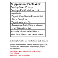 Load image into Gallery viewer, Alka Sana Korean Red Pine Needle Oil 4oz Supplement Facts
