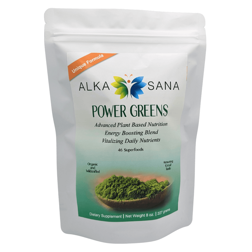 Alka Sana Power Greens Powder - 227 Gram Eco Front