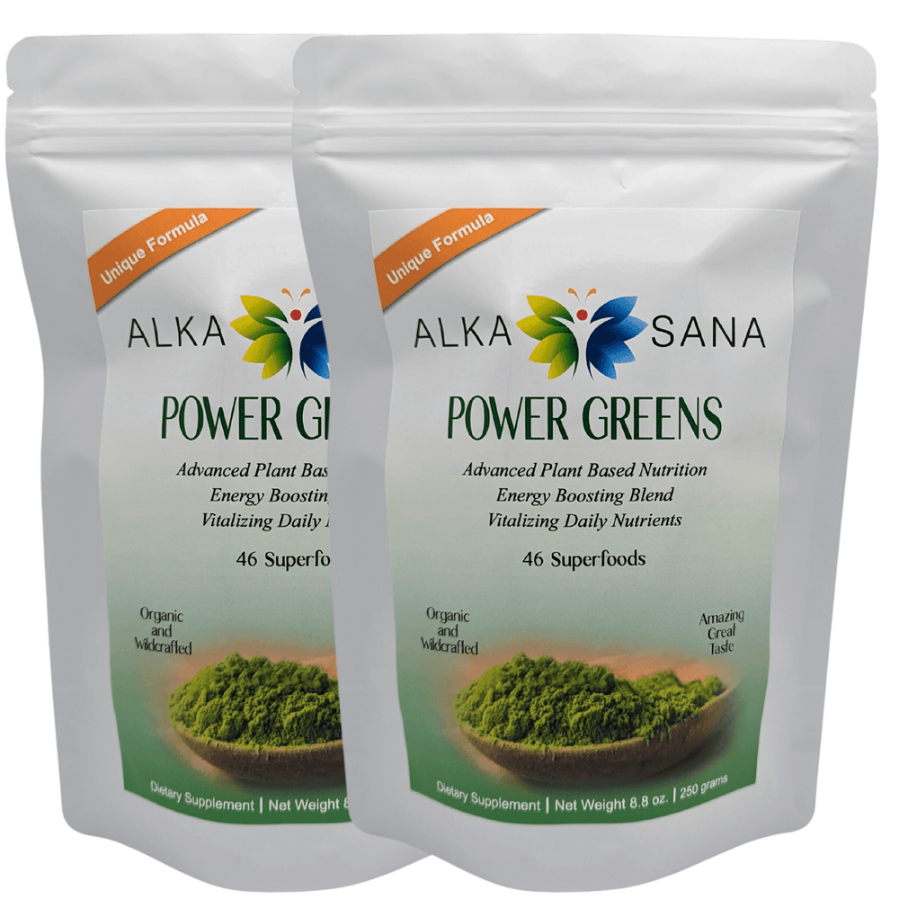 Alka Sana Power Greens Powder - 500 Gram Eco Front