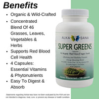 Load image into Gallery viewer, Alka Sana Super Greens 180 Capsules - Benefits

