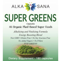 Load image into Gallery viewer, Alka Sana Super Greens 180 Capsules - Front Label
