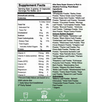 Load image into Gallery viewer, Alka Sana Super Greens 180 Capsules - Supplement Facts
