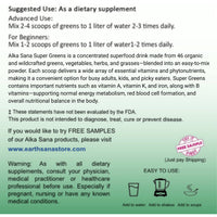 Load image into Gallery viewer, Alka Sana Super Greens Powder - 113 Gram - Suggested Use
