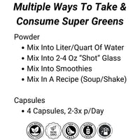 Load image into Gallery viewer, Alka Sana Super Greens Powder - 113 Gram - Ways To Take
