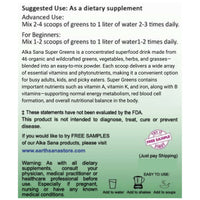 Load image into Gallery viewer, Alka Sana Super Greens Powder - 227 Gram - Suggested Use
