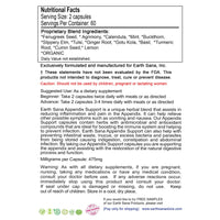 Load image into Gallery viewer, Earth Sana Appendix Support - 120 Capsules - Label Back
