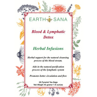 Load image into Gallery viewer, Earth Sana Blood &amp; Lymphatic Detox Tea - 28 Tea Bags - Front Label
