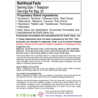 Load image into Gallery viewer, Earth Sana Blood &amp; Lymphatic Detox Tea - Loose Leaf - Label Back
