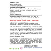 Load image into Gallery viewer, Earth Sana Blood &amp; Lymphatic Support - 120 Capsules - Label Back
