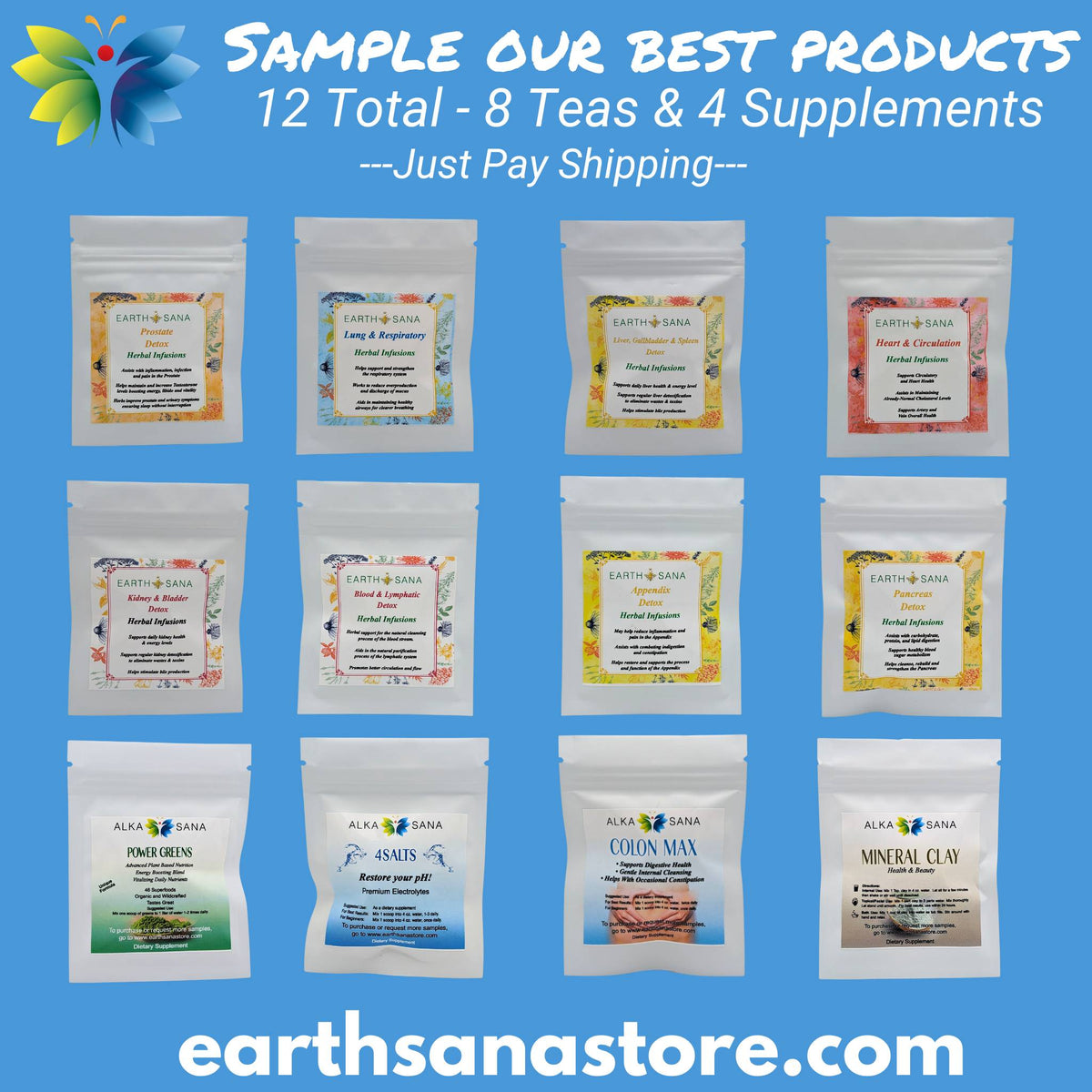 Earth Sana Free Sample Set (Just Pay Shipping - Apply Discount Code)