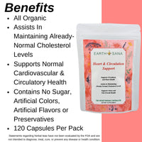 Load image into Gallery viewer, Earth Sana Heart &amp; Circulation Tea - Support Capsules - Benefits
