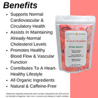 Load image into Gallery viewer, Earth Sana Heart &amp; Circulation Tea Benefits
