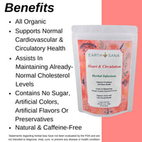 Load image into Gallery viewer, Earth Sana Heart &amp; Circulation Tea - Loose Leaf - Benefits
