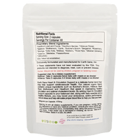 Load image into Gallery viewer, Earth Sana Heart &amp; Circulation Support - 120 Capsules - Back View
