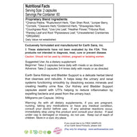 Load image into Gallery viewer, Earth Sana Kidney &amp; Bladder Support - 120 Capsules - Label Back
