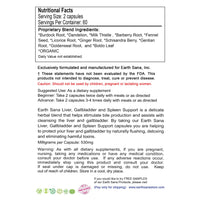 Load image into Gallery viewer, Earth Sana Liver, Gallbladder &amp; Spleen Support - 120 Capsules - Label Back
