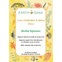 Load image into Gallery viewer, Earth Sana Liver, Gallbladder &amp; Spleen Detox Tea - 28 Tea Bags - Front Label
