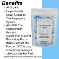 Load image into Gallery viewer, Earth Sana Lung &amp; Respiratory Support Benefits
