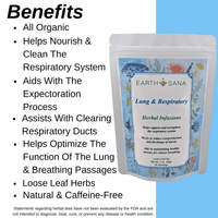 Load image into Gallery viewer, Earth Sana Lung &amp; Respiratory Detox Tea - Loose Leaf - Benefits
