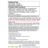 Load image into Gallery viewer, Earth Sana Pancreas Detox Tea - 28 Tea Bags - Label Back
