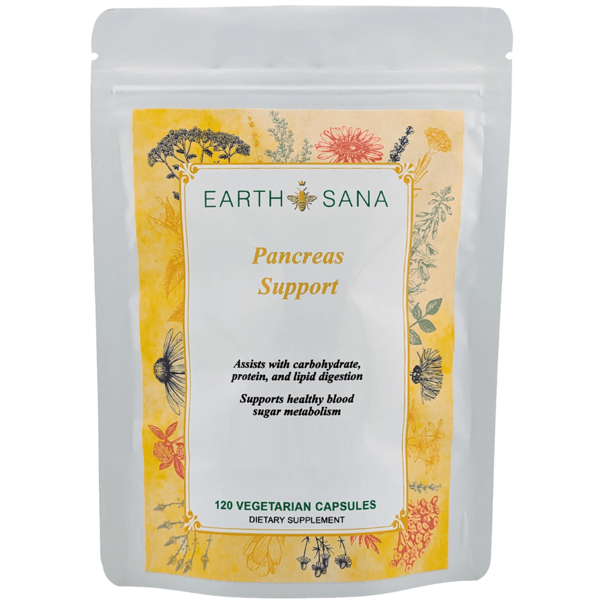 Earth Sana Pancreas Support Capsules - 120 Count | Earth Sana Store