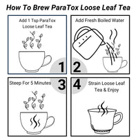 Load image into Gallery viewer, Earth Sana ParaTox Loose Leaf Tea - How To Brew
